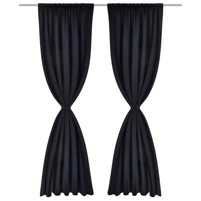 Tende Oscuranti Nere 2 pz con Orlo Ribattuto 135 x 245 cm cod mxl 69446