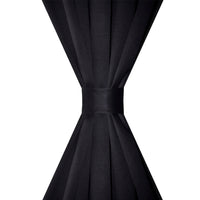 Tende Oscuranti Nere 2 pz con Orlo Ribattuto 135 x 245 cm cod mxl 69446