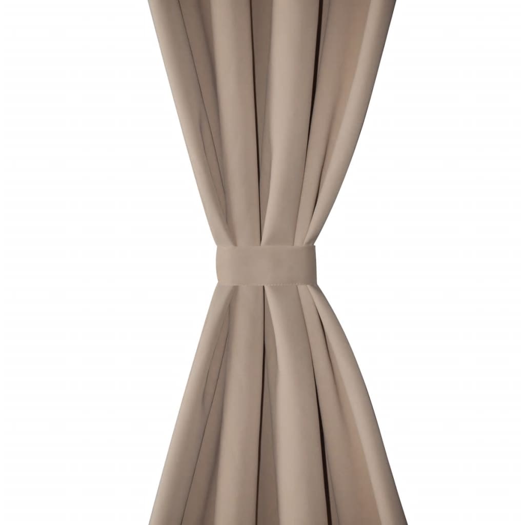 Tende Oscuranti Blackout Crema con Anelli di Metallo 135 x 245 cm 2 pz cod mxl 71532