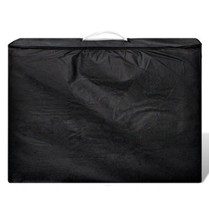 Lettino da massaggio pieghevole bianco 2 zone con struttura in legno crema 02_0001874