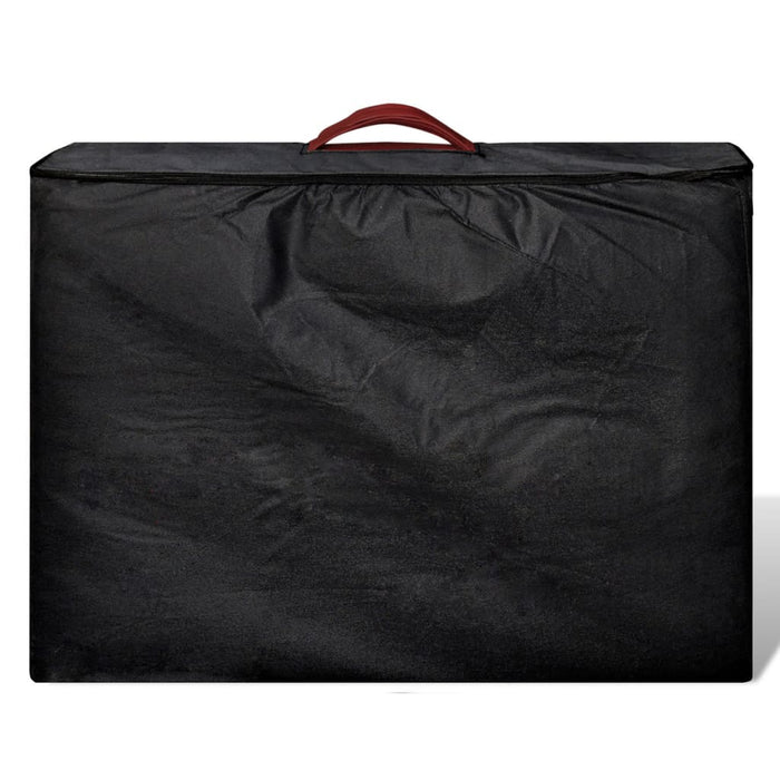 Lettino Pieghevole da Massaggio Rosso 3 Zone con Telaio Legno 110080