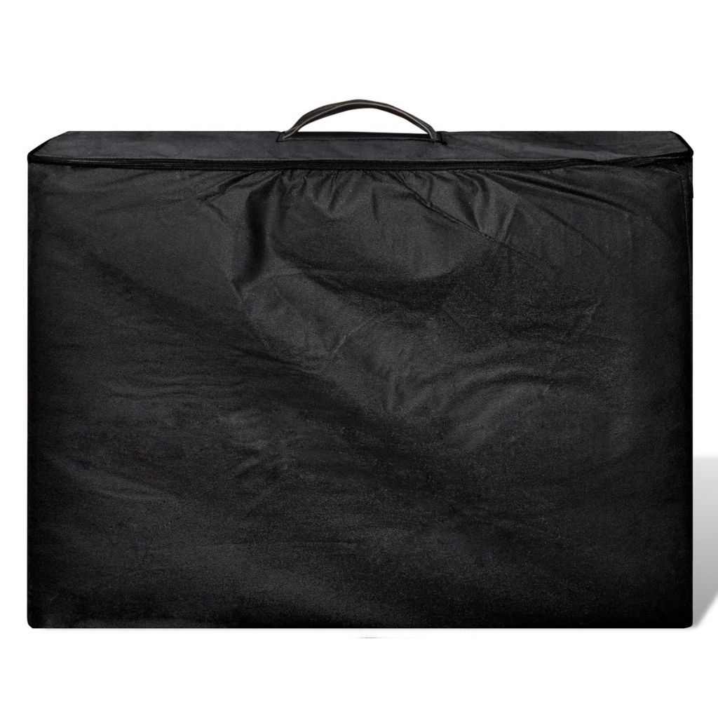 Lettino da massaggio pieghevole a 3 zone con struttura in legno nero 02_0001889