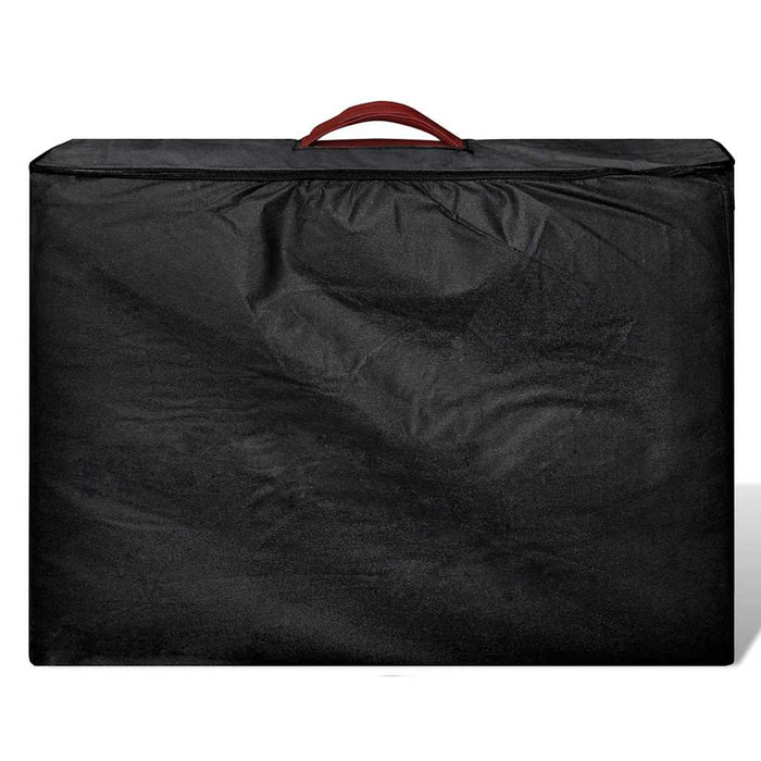 Lettino Pieghevole da Massaggio Rosso 2 Zone Telaio Alluminio 110087