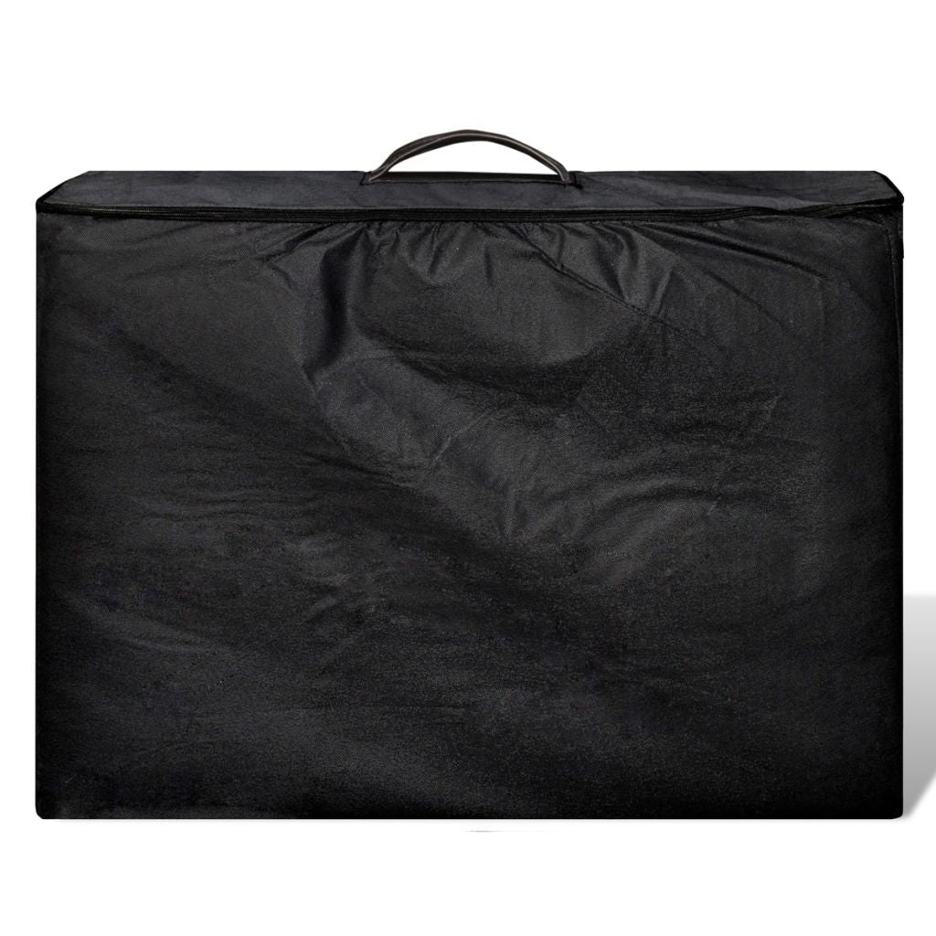 Lettino da massaggio pieghevole a 2 zone con struttura in acciaio inossidabile nero 02_0001886