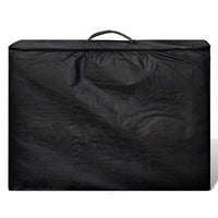 Lettino da massaggio pieghevole a 2 zone con struttura in acciaio inossidabile nero 02_0001886