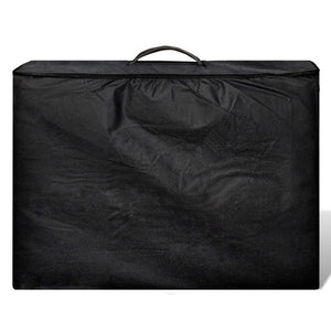 Lettino da massaggio pieghevole a 2 zone con struttura in acciaio inossidabile nero 02_0001886