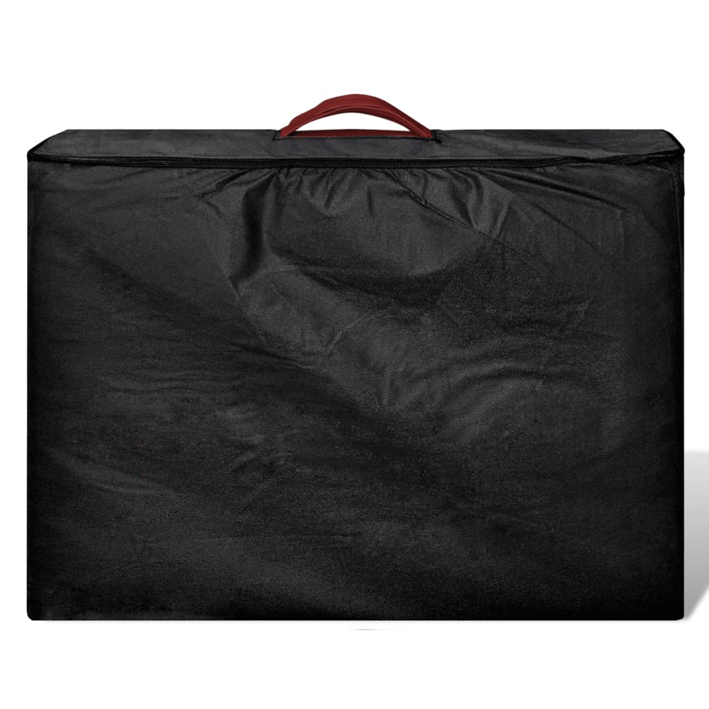 Lettino Pieghevole da Massaggio Rosso 3 Zone con Telaio Alluminio 110091