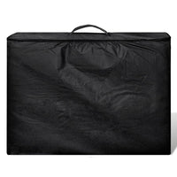 Lettino Pieghevole da Massaggio Nero 3 Zone con Telaio Alluminio 110092