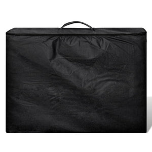 Lettino Pieghevole da Massaggio Nero 3 Zone con Telaio Alluminio 110092