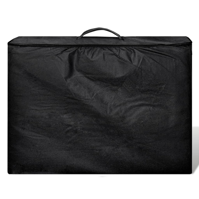 Lettino Pieghevole da Massaggio Nero 3 Zone con Telaio Alluminio 110092