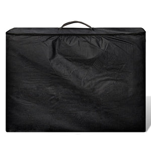 Lettino Pieghevole da Massaggio Nero 4 Zone con Telaio Legnocod mxl 127427