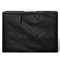 Lettino Pieghevole da Massaggio Crema 4 Zone con Telaio Legno 110096