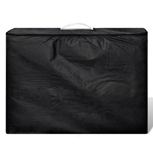 Lettino Pieghevole da Massaggio Crema 4 Zone con Telaio Legno 110096