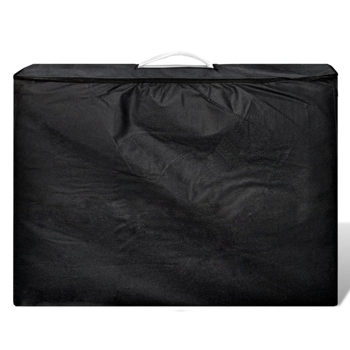 Lettino Pieghevole da Massaggio Crema 4 Zone con Telaio Legno 110096