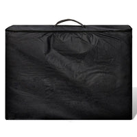 Lettino da massaggio pieghevole a 4 zone con struttura in acciaio inox nero 02_0001890