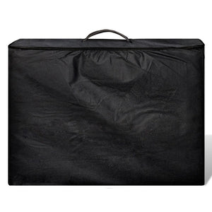 Lettino da massaggio pieghevole a 4 zone con struttura in acciaio inox nero 02_0001890