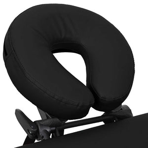 Lettino Pieghevole da Massaggio Nero 4 Zone Telaio in Alluminio 110099