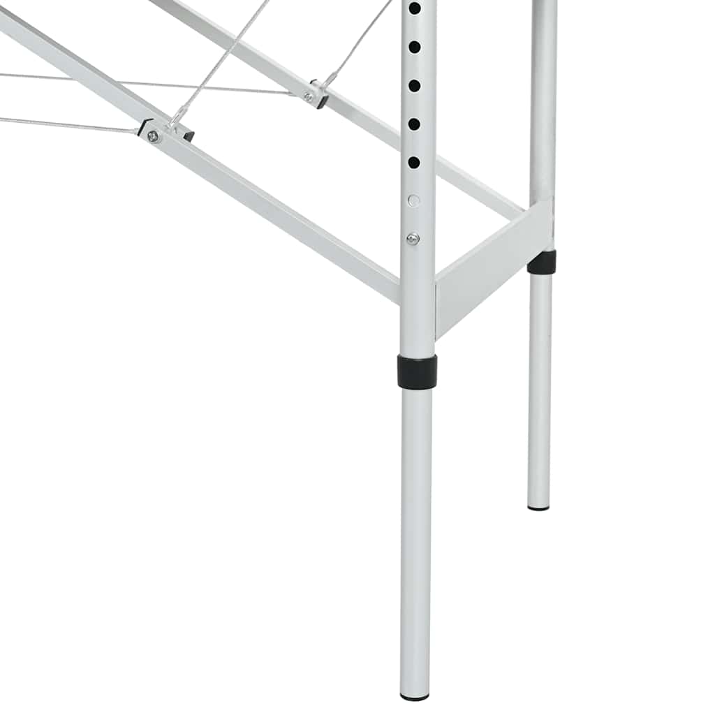 Lettino Pieghevole da Massaggio Nero 4 Zone Telaio in Alluminio 110099