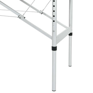 Lettino Pieghevole da Massaggio Nero 4 Zone Telaio in Alluminio 110099