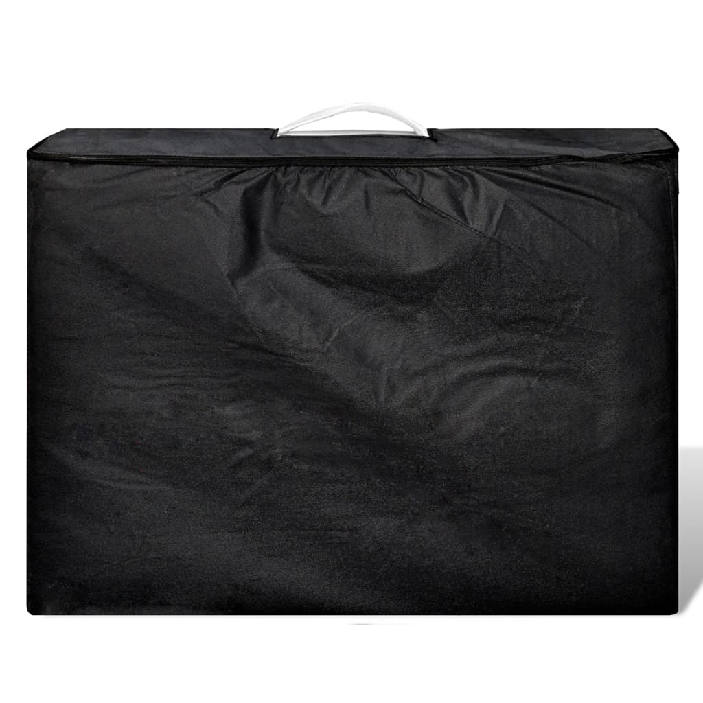 Lettino da massaggio pieghevole a 4 zone con struttura in acciaio inox bianco crema 02_0001877