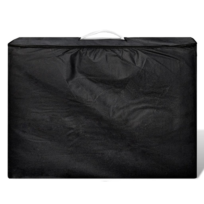 Lettino da massaggio pieghevole a 4 zone con struttura in acciaio inox bianco crema 02_0001877