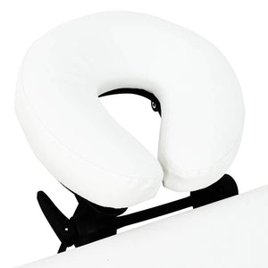 Lettino Massaggio Pieghevole Bianco Crema 4 Zone con Telaio Alluminio 110100