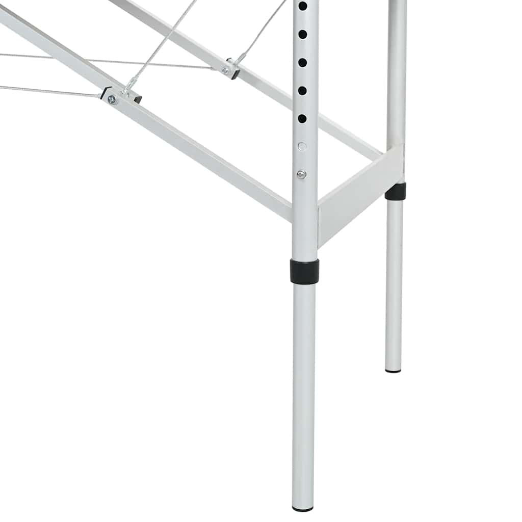 Lettino Massaggio Pieghevole Bianco Crema 4 Zone con Telaio Alluminio cod mxl 13788