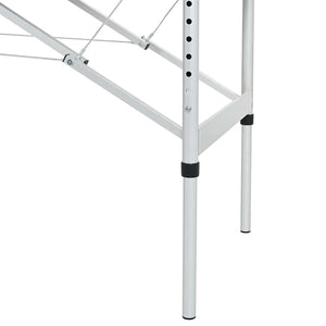 Lettino Massaggio Pieghevole Bianco Crema 4 Zone con Telaio Alluminio cod mxl 13788