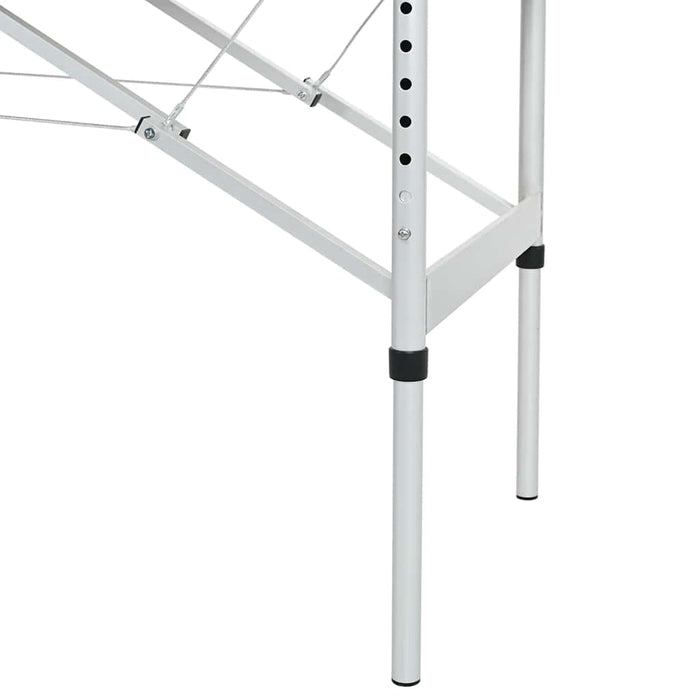 Lettino Massaggio Pieghevole Bianco Crema 4 Zone con Telaio Alluminio cod mxl 13788