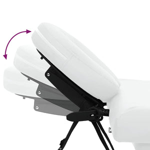 Lettino Massaggio Pieghevole Bianco Crema 4 Zone con Telaio Alluminio cod mxl 13788