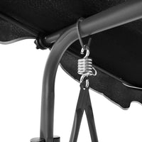 Panchina a Dondolo da Giardino con Baldacchino Nera cod mxl 73474