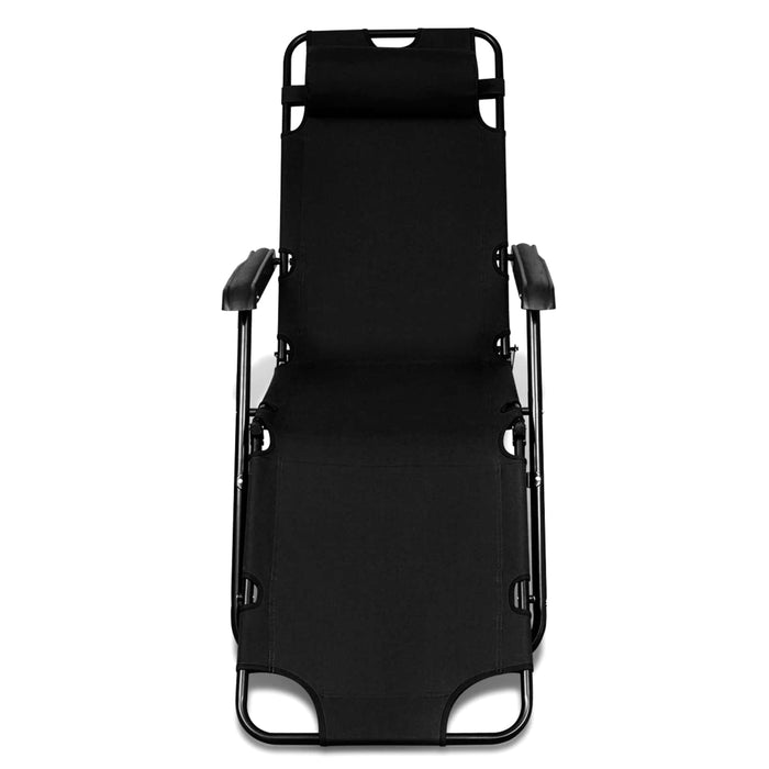 Sedia da Giardino Nero Tessuto 41334