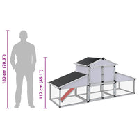 Pollaio con Rampe e Casetta di Nidificazione in Alluminio 41323