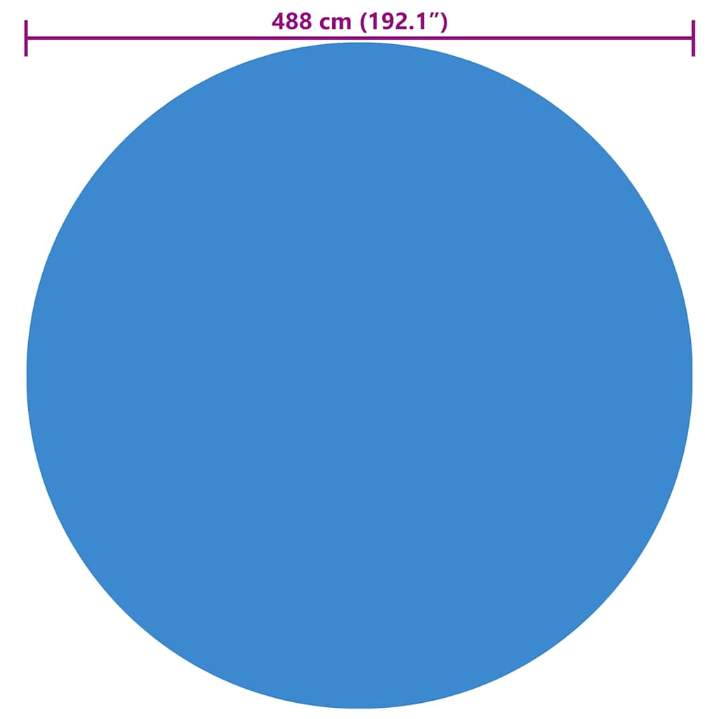 Telo Copripiscina Solare Copertura Rotonda PE 488 cm Blu 90673