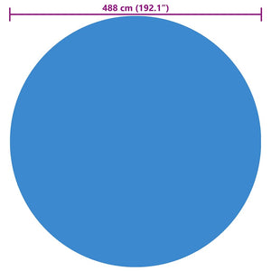 Telo Copripiscina Solare Copertura Rotonda PE 488 cm Blu 90673