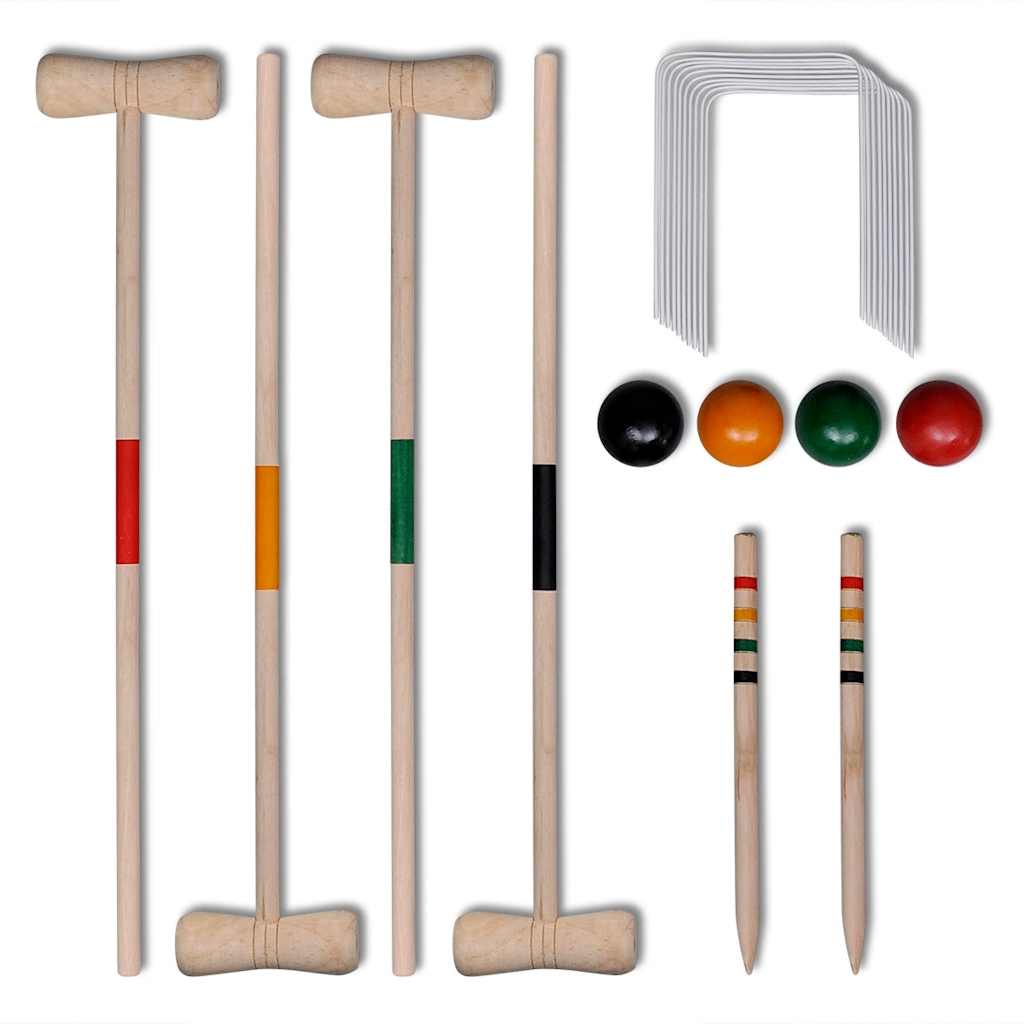 Set Gioco Croquet di legno per 4 giocatori  cod mxl 120878