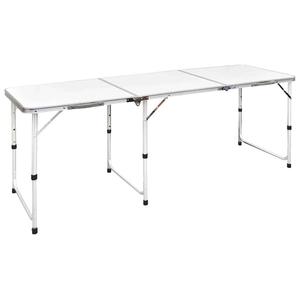 Tavolo da Campeggio Pieghevole Alluminio Regolabile 180x60 cm cod mxl 54456