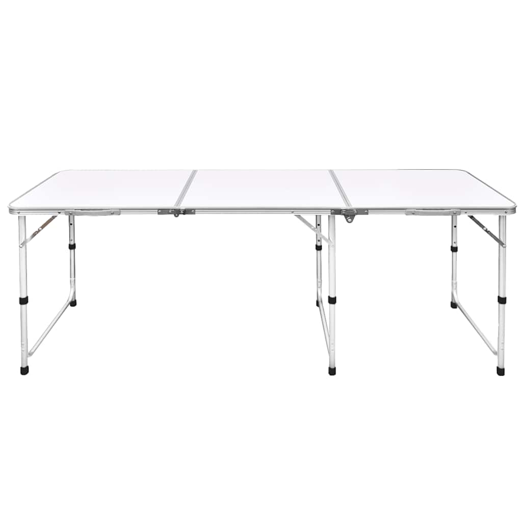 Tavolo da Campeggio Pieghevole Alluminio Regolabile 180x60 cm cod mxl 54456