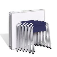 Set Tavolo da Campeggio Pieghevole 6 Sedie Regolabili 180x60 cm 41329