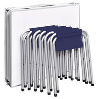 Set Tavolo da Campeggio Pieghevole 6 Sedie Regolabili 180x60 cm 41329