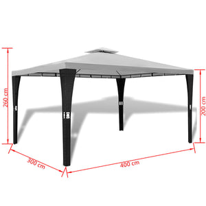 Gazebo con Tetto 3x4 m Bianco Crema 41452