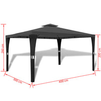 Gazebo con Tetto 3x4 m Grigio Scuro 41453