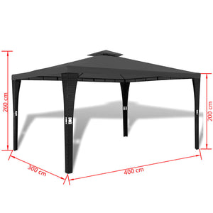 Gazebo con Tetto 3x4 m Grigio Scuro 41453
