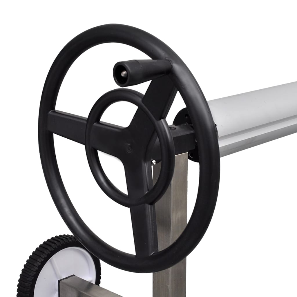 Rullo di Copertura per Piscina con Base in Acciaio Inox 90714