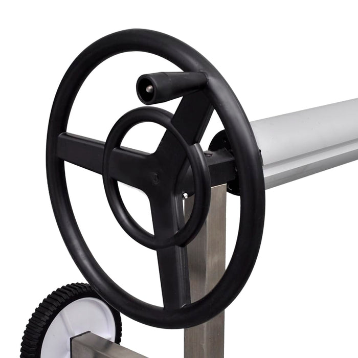 Rullo di Copertura per Piscina con Base in Acciaio Inox 90714