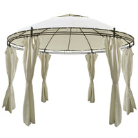 Gazebo Rotondo con Tende 3,5 x 2,7 m cod mxl 66353