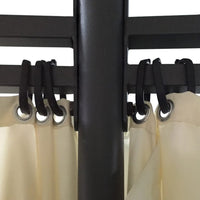 Gazebo Rotondo con Tende 3,5 x 2,7 m 41419