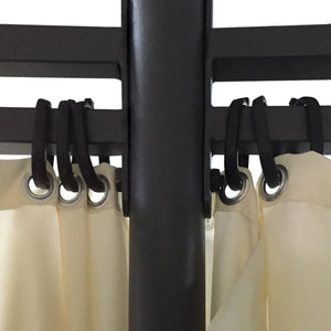 Gazebo Rotondo con Tende 3,5 x 2,7 m 41419