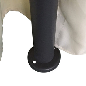 Gazebo Rotondo con Tende 3,5 x 2,7 m 41419