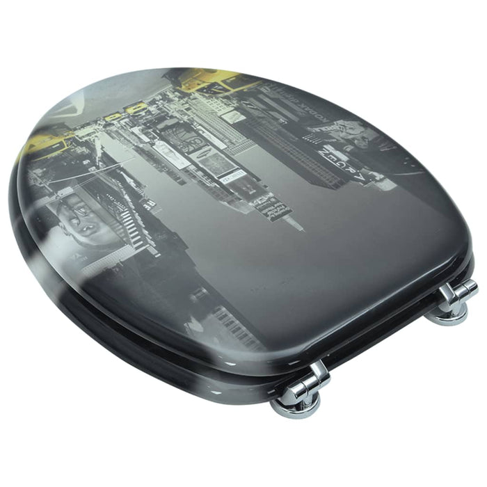 Coperchio da Toilette in MDF con Modello New York cod mxl 50338